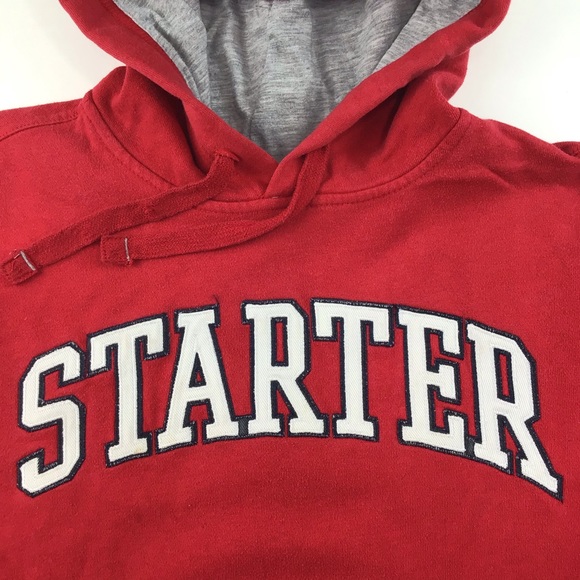 Starter men’s hoodie sweatshirt S spell out Red - Picture 2 of 9